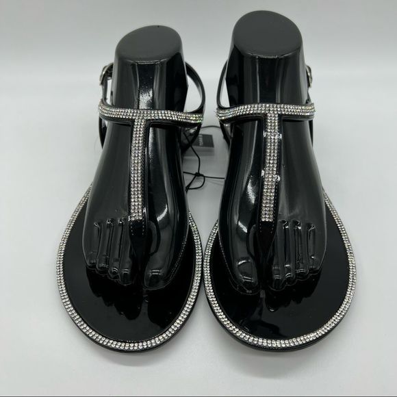 torrid Shoes - NWT Torrid RHINESTONE JELLY T-STRAP SANDAL Extra wide width